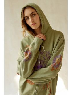 Eyes Open Oversized Zip-Up Hoodie Sweatshirt