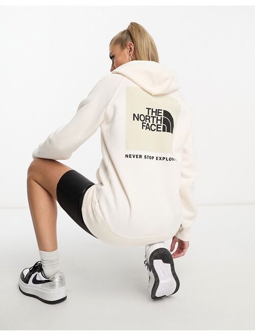 The North Face NSE Box pullover hoodie in white