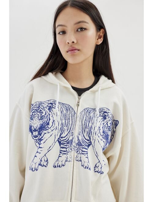 Project Social T Tiger Zip-Up Hoodie Sweatshirt