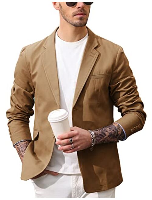 PJ Paul Jones Men's Cotton Twill Blazer Jacket Lightweight Casual Slim Fit Sport Coat