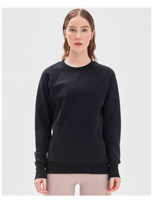 Rebody Active City Zip Slim Crewneck Sweatshirts for Women