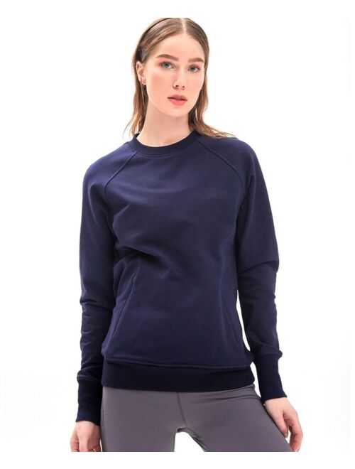 Rebody Active City Zip Slim Crewneck Sweatshirts for Women