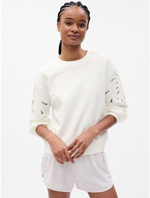 Gap Vintage Soft Eyelet Sleeve Sweatshirt