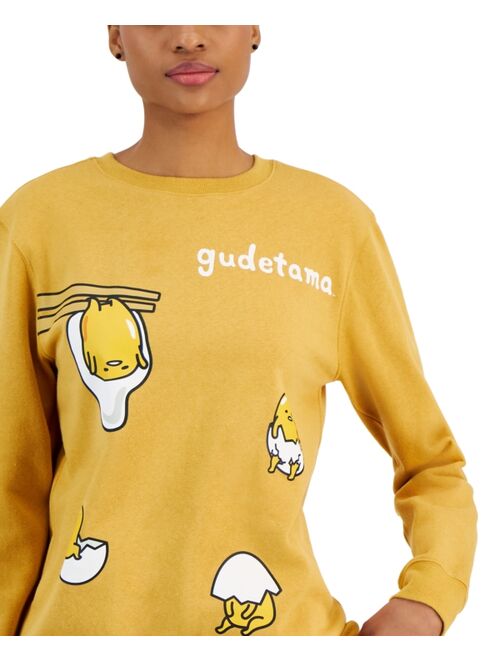 Love Tribe Juniors' Gudetama Crewneck Pullover Sweatshirt