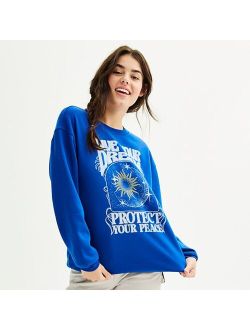 licensed character Juniors' Live Your Dream Graphic Fleece Sweatshirt