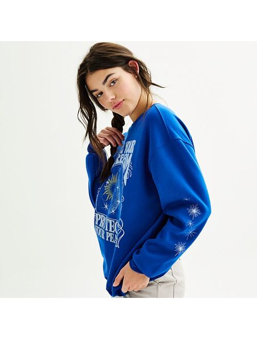 licensed character Juniors' Live Your Dream Graphic Fleece Sweatshirt