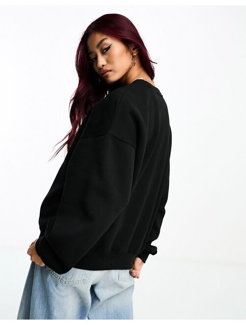 Bershka 'NYC' oversized sweatshirt in black