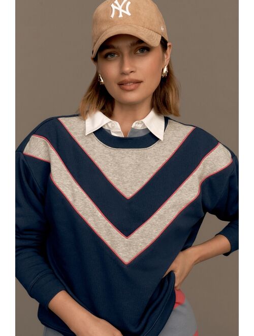 Maeve V-Striped Sweatshirt