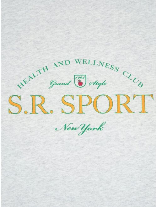 Sporty & Rich Wimbledon logo-print sweatshirt