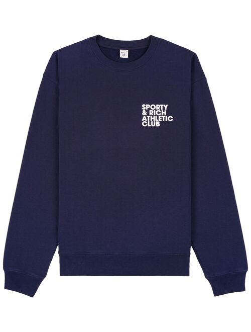 Sporty & Rich logo-print cotton sweatshirt