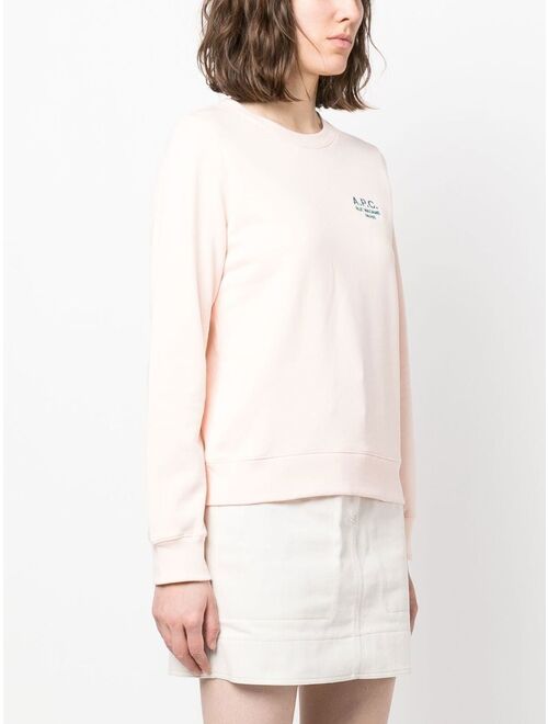 A.P.C. logo-print long-sleeve sweatshirt