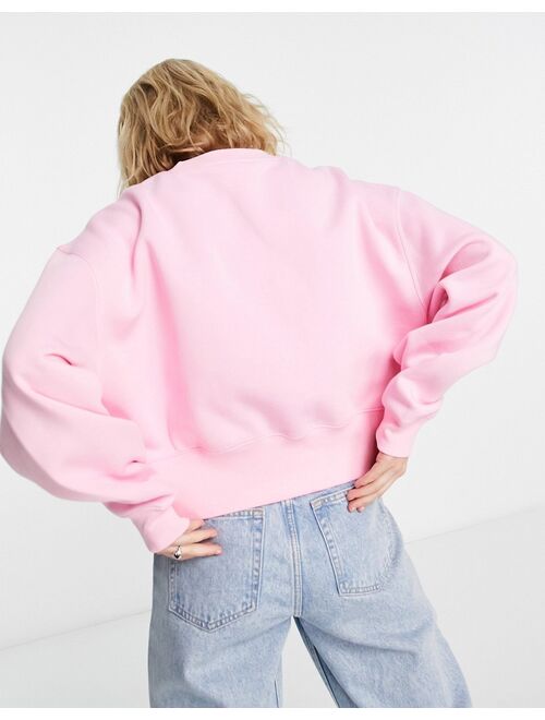 adidas Originals essentials trefoil sweatshirt in pink