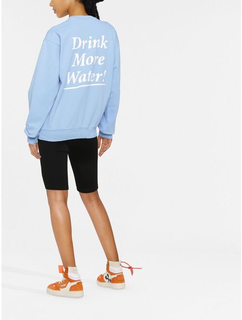 Sporty & Rich slogan-print cotton sweatshirt