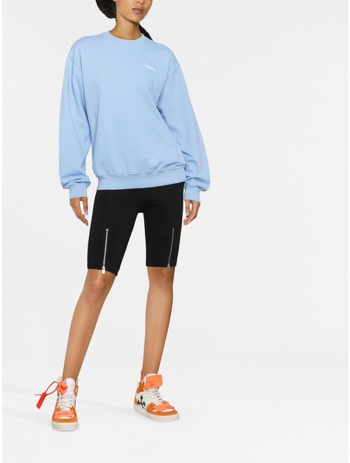 Sporty & Rich slogan-print cotton sweatshirt