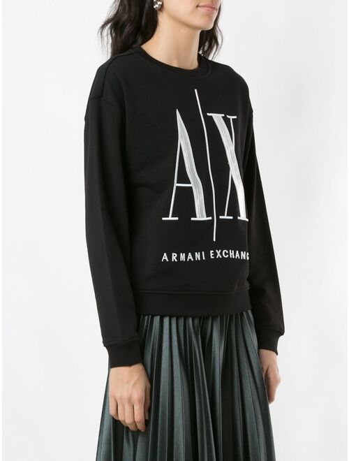 Armani Exchange embroidered-logo sweatshirt