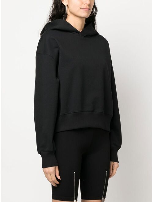 Y-3 logo-patch long-sleeve hoodie