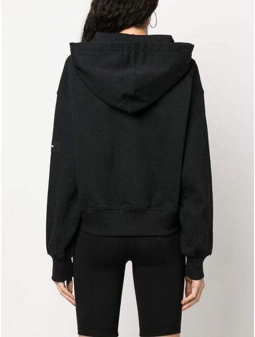 Y-3 logo-patch long-sleeve hoodie