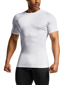 1 or 3 Pack Men's Cool Dry Short Sleeve Compression Shirts, Sports Baselayer T-Shirts Tops, Athletic Workout Shirt