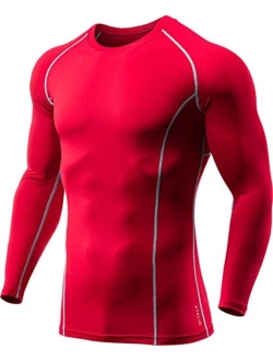 1 or 3 Pack Men's UPF 50  Long Sleeve Compression Shirts, Water Sports Rash Guard Base Layer, Athletic Workout Shirt