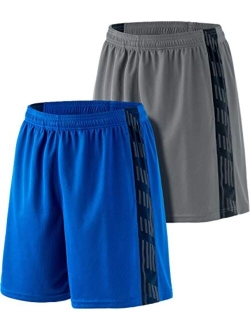 1, 2 or 3 Pack Men's Active Basketball Shorts, Gym Workout Running Shorts, Quick Dry Mesh Athletic Shorts with Pockets