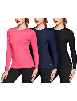 2 or 3 Pack Women's UPF 50  Long Sleeve Workout Shirts, UV Sun Protection Running Shirt, Dry Fit Athletic Tops