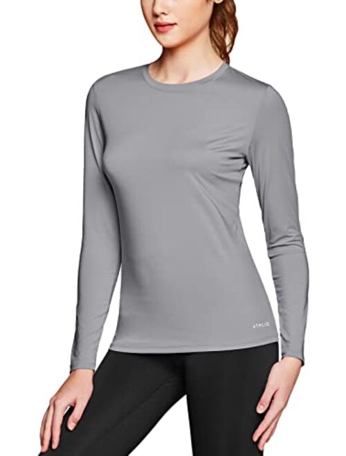 ATHLIO 2 or 3 Pack Women's UPF 50+ Long Sleeve Workout Shirts, UV Sun Protection Running Shirt, Dry Fit Athletic Tops