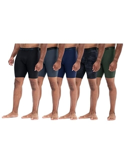 DEVOPS 3 or 5 Pack Compression Shorts Men Spandex Sport Shorts Athletic Workout Running Performance Baselayer Underwear