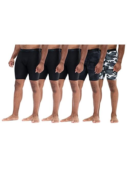 DEVOPS 3 or 5 Pack Compression Shorts Men Spandex Sport Shorts Athletic Workout Running Performance Baselayer Underwear