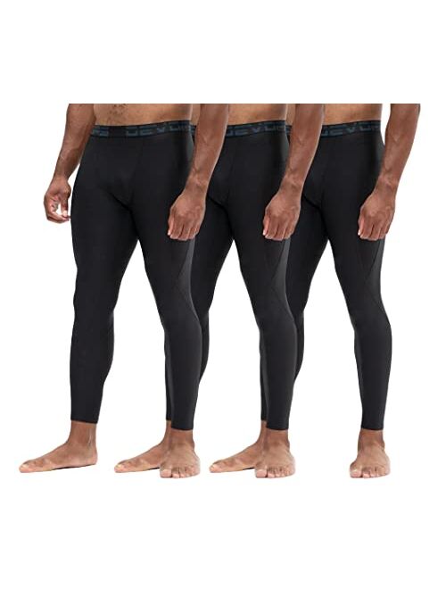 DEVOPS 2 or 3 Pack Men's Compression Pants Athletic Leggings with Pocket/Non-Pocket