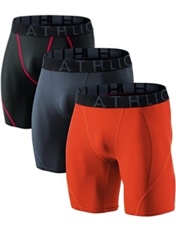 Men's Athletic Cool Dry Compression Shorts, Sports Performance Active Running Tights