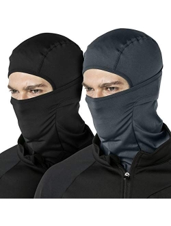 2 Pack Thermal Winter Balaclava Face Mask, UV Protection Fleece Lined Ski Mask, Lightweight Windproof Neck Gaiter