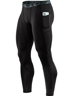 Men's Thermal Compression Pants, Athletic Running Tights & Sports Leggings, Wintergear Base Layer Bottoms