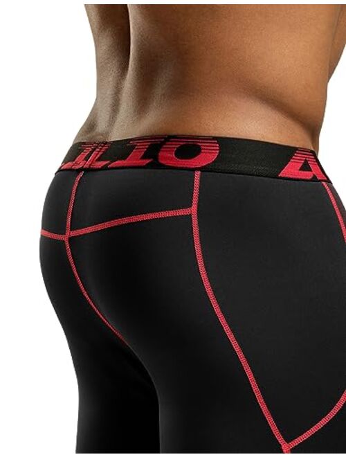 ATHLIO Men's Thermal Compression Pants, Athletic Running Tights & Sports Leggings, Wintergear Base Layer Bottoms