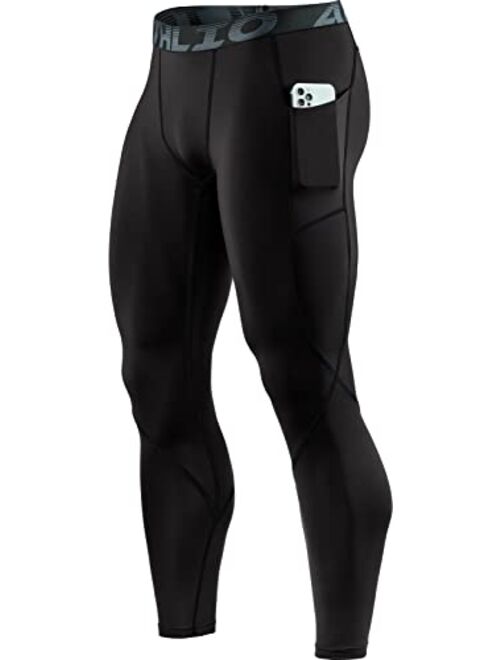 ATHLIO Men's Thermal Compression Pants, Athletic Running Tights & Sports Leggings, Wintergear Base Layer Bottoms