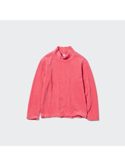 UNIQLO Ribbed Fleece High Neck Long-Sleeve T-Shirt