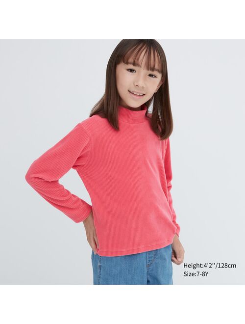 UNIQLO Ribbed Fleece High Neck Long-Sleeve T-Shirt