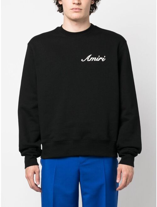 AMIRI logo-embroidered cotton sweatshirt