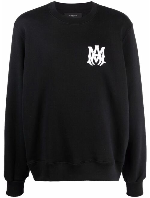 AMIRI logo-print long-sleeve cotton sweatshirt