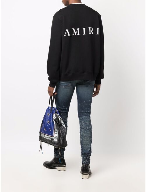 AMIRI logo-print long-sleeve cotton sweatshirt