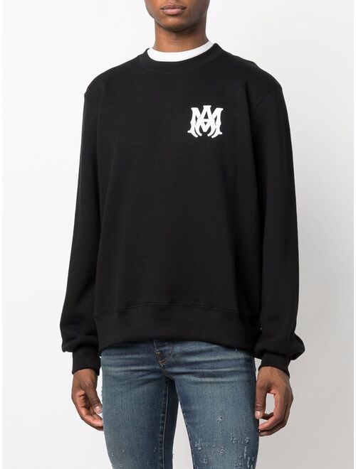 AMIRI logo-print long-sleeve cotton sweatshirt