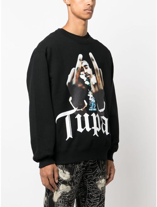 WACKO MARIA Tupac-print cotton sweatshirt