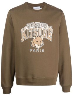 Maison Kitsune logo-print cotton sweatshirt