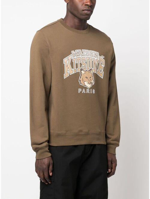 Maison Kitsune logo-print cotton sweatshirt