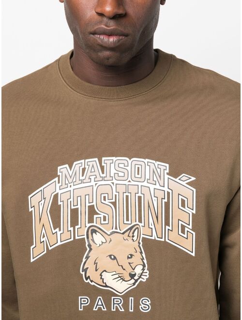 Maison Kitsune logo-print cotton sweatshirt