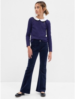 Kids High Rise Corduroy '70s Flare Jeans with Washwell