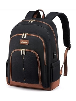 Laptop Backpack for Women,Travel Backpack 15.6 Inch Computer Back Pack with USB Charging Port for Work Business,Wine Red