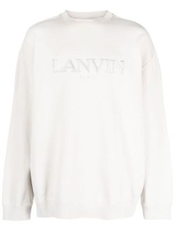 Lanvin logo-embroidered cotton sweatshirt