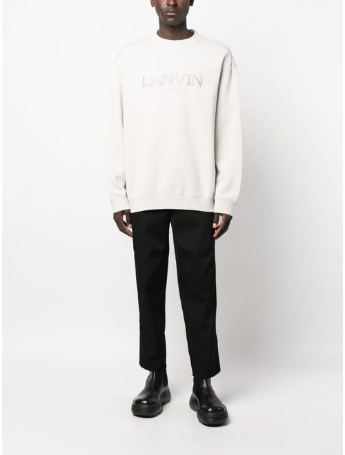 Lanvin logo-embroidered cotton sweatshirt