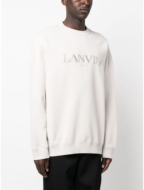 Lanvin logo-embroidered cotton sweatshirt