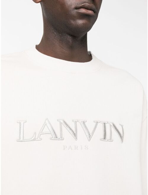 Lanvin logo-embroidered cotton sweatshirt